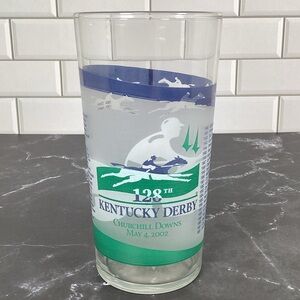 Official 128th Kentucky Derby Souvenir Mint Julep Drinking Glass, 2002